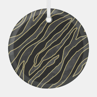 Zebrastrepen: Abstract monochroom naadloos. Glas Ornament