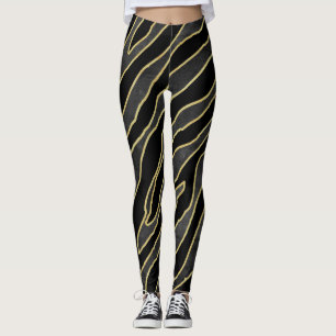 Zebrastrepen: Abstract monochroom naadloos. Leggings