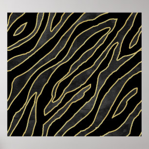 Zebrastrepen: Abstract monochroom naadloos. Poster