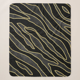 Zebrastrepen: Abstract monochroom naadloos. Sherpa Deken