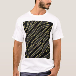 Zebrastrepen: Abstract monochroom naadloos. T-shirt