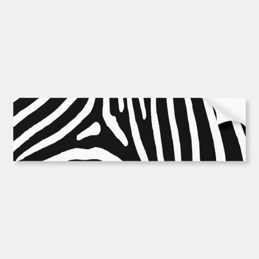 Zebrastrepen Bumpersticker (Voorkant)