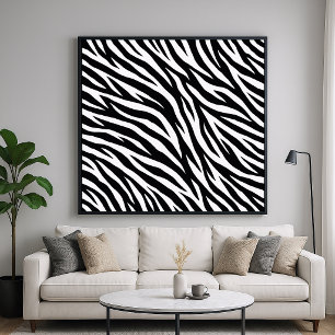 Zebrastrepen Dierenpatroon Poster