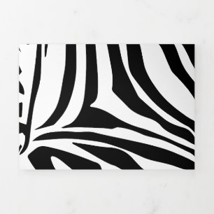 Zebrastrepen Drieluik Wenskaart