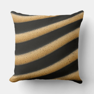 Zebrastrepen-espresso schuim textuur kussen