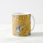 Zebrastrepen: handgetekende naadloze achtergrond. koffiemok (Voorkant rechts)