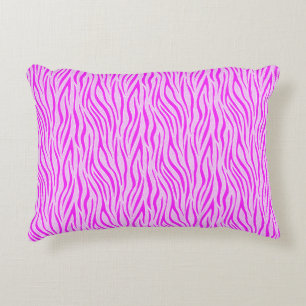 Zebrastrepen in een poederroze safariprint accent kussen