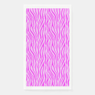 Zebrastrepen in een poederroze safariprint servet