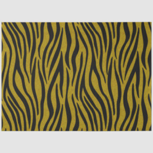 Zebrastrepen in Safari Zwart en Bruin Tissuepapier