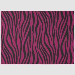 Zebrastrepen in zwart en bordeauxrood safariprint tissuepapier