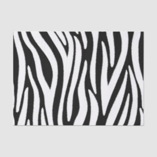 Zebrastrepen in zwart en witte vacht effect tissuepapier