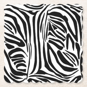 Zebrastrepen Kartonnen Onderzetters