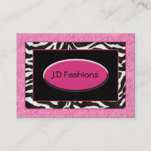 zebrastrepen roze vacht Chic Visitekaartjes