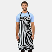 Zebrastrepen Schort (Gedragen)