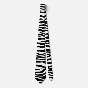 Zebrastrepenpatroon zwart & wit + jouw ideeën stropdas