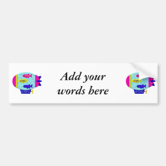 Zebravis in een Zeppelin Bumpersticker
