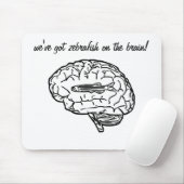 Zebravis op de hersenmousepad muismat (Met muis)