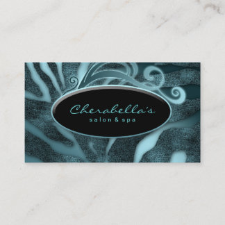 Zèbre animal Teal de carte de visite de spa de