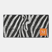 Zèbre Artistique Gris Orange & Monogramme Rose Cha (Recto)