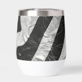 Zèbre Artistique Gris Orange & Monogramme Rose Cha (Arrière)