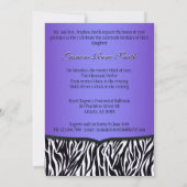 Zèbre bitumé chic Imprimer 5 x 7 Invitations [pour (Dos)