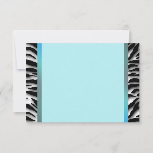 Zèbre Bleu Turquoise RSVP (Devant)