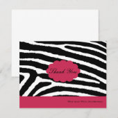 Zèbre - cartes de Merci (Devant / Derrière)