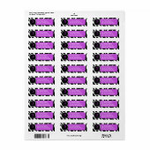 Zèbre classique Imprimer violet Étiquettes de adre (Feuille entière)