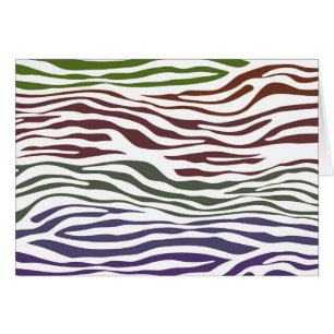 Zèbre coloré Abstrait Toutes les occasions Salutat