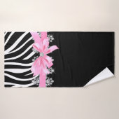 Zèbre de Delilah de diamant (rose) (Serviette de bain)