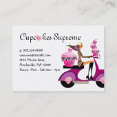 Zèbre de fille de scooter de carte de visite de (Dos)