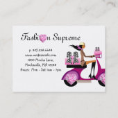 Zèbre de fille de scooter de carte de visite de (Dos)