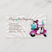 Zèbre de la fille aa de scooter de carte de visite (Dos)