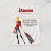 Zèbre de valise de sac à main de carte de visite (Dos)
