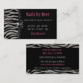 Zèbre d'étincelle et d'éclat : Carte de visite (Devant / Derrière)