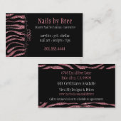 Zèbre d'étincelle et d'éclat : Carte de visite (Devant / Derrière)