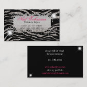 Zèbre d'étincelle et d'éclat : Cartes de visite (Devant / Derrière)