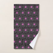 Zèbre disco moderne noir blanc et rose (Serviette à main)