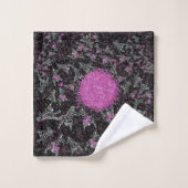 Zèbre disco moderne noir blanc et rose (Gant de toilette)