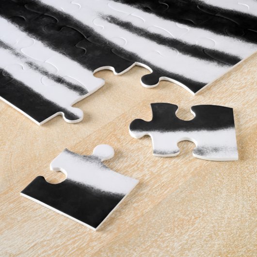 Zèbre en noir et blanc, Jigsaw Puzzle (Côté)