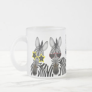 Zèbre givré 10oz de verre givré Mug