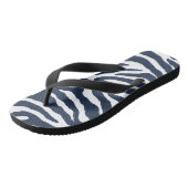 zèbre imprimer tongs bleu foncé (Incliné)