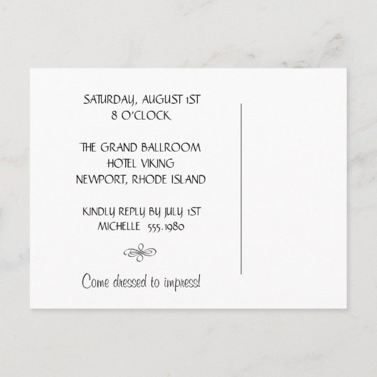 zèbre ; invitation d'anniversaire (Dos)