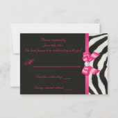 Zèbre Nœud Rose Chaud RSVP (Dos)