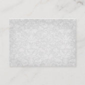 Zèbre noir blanc avec Grunge Damask Cartes de plac (Dos)