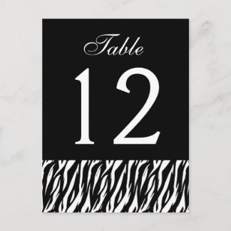 Zèbre noir blanc Numéro de table Partie de l'ensem