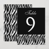 Zèbre noir blanc Numéro de table Partie de l'ensem (Devant / Derrière)