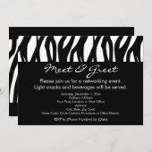 Zèbre noir/blanc rencontre et salue les invitation (Devant / Derrière)