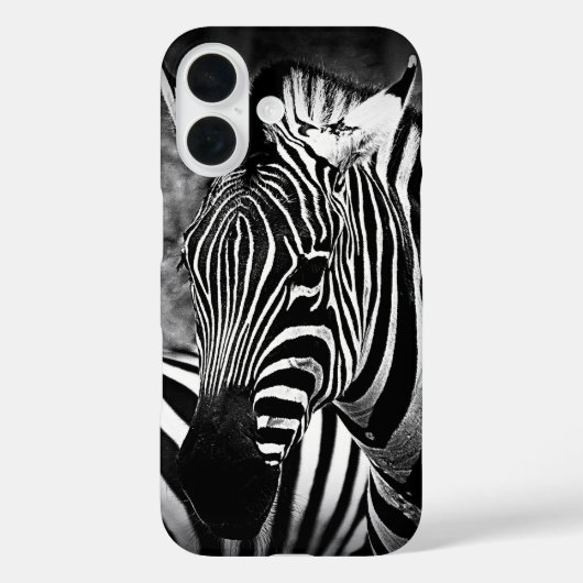 Zèbre noir et blanc * coque iphone Coque-mat (Verso)
