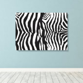 Zèbre Noir Et Blanc Grandes Tailles Mur Toile (Insitu (Plancher de Bois))